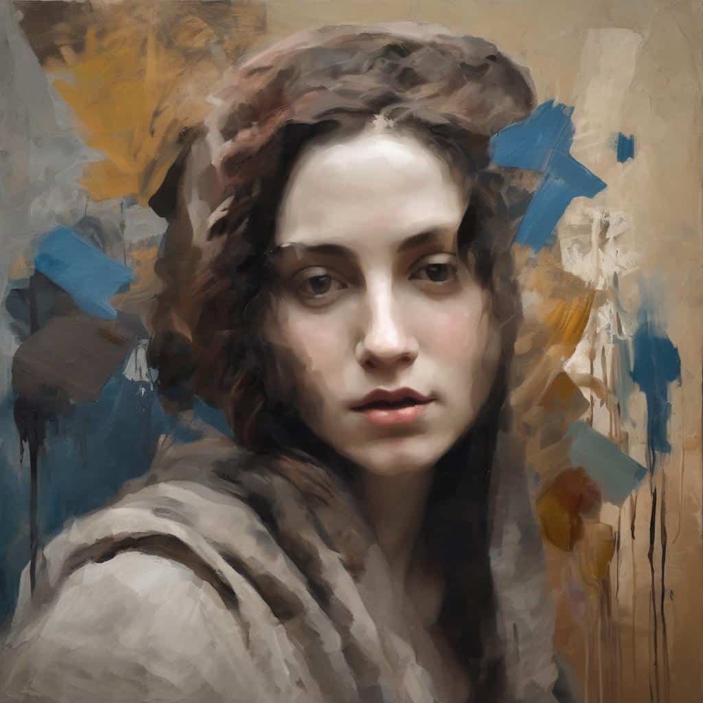 Ομορφη portrait γυναίκας με ιστορική επιρροή στην τέχνη και την ιστορία.